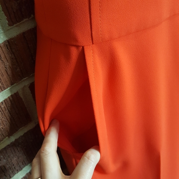 Trina Turk Sunbeam Keyhole Elegant Jumpsuit 2 Clemson Orange - Picture 4 of 10